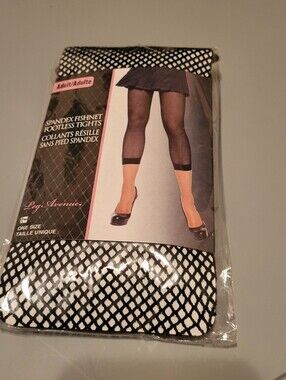 New Leg Avenue Black Fishnet Footless Hosiery